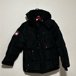 Black Hooded Puffer Jacket